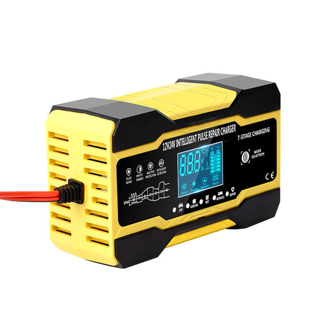 12V 24V 10A 7 Stage Intelligent Pulse Repair Charger With LED Display